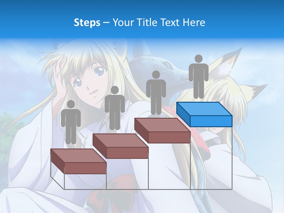 A Couple Of Anime Girls Sitting Next To Each Other PowerPoint Template