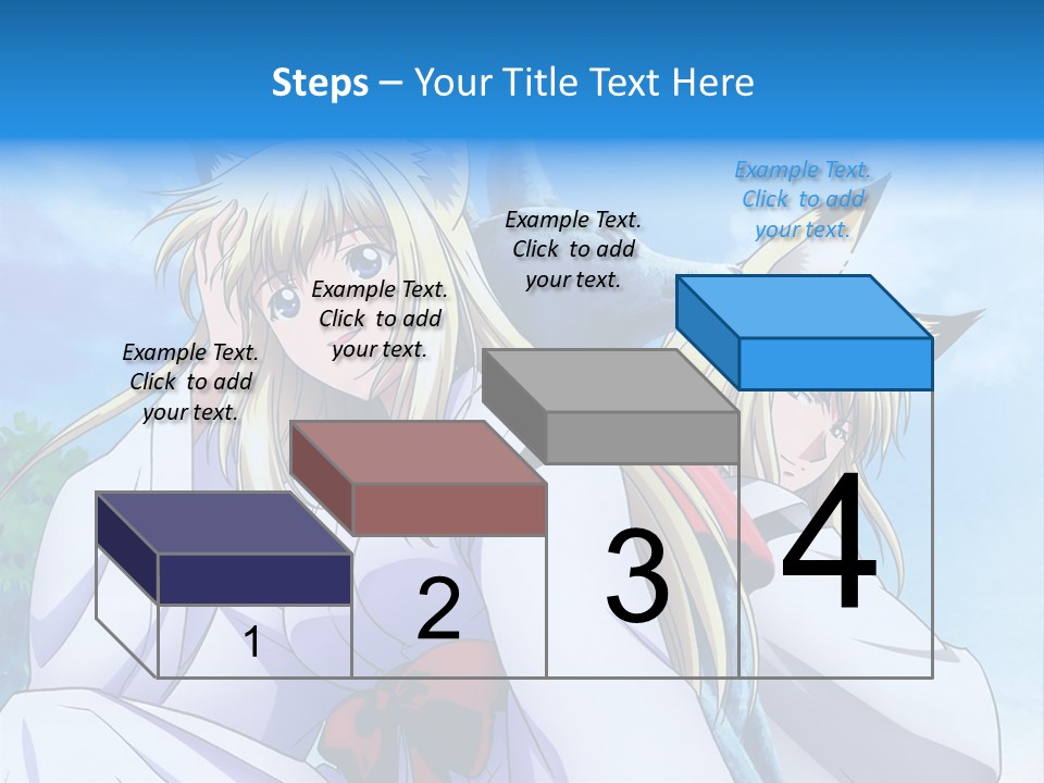 A Couple Of Anime Girls Sitting Next To Each Other PowerPoint Template