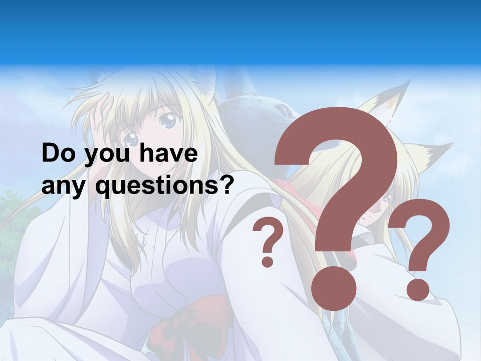 A Couple Of Anime Girls Sitting Next To Each Other PowerPoint Template