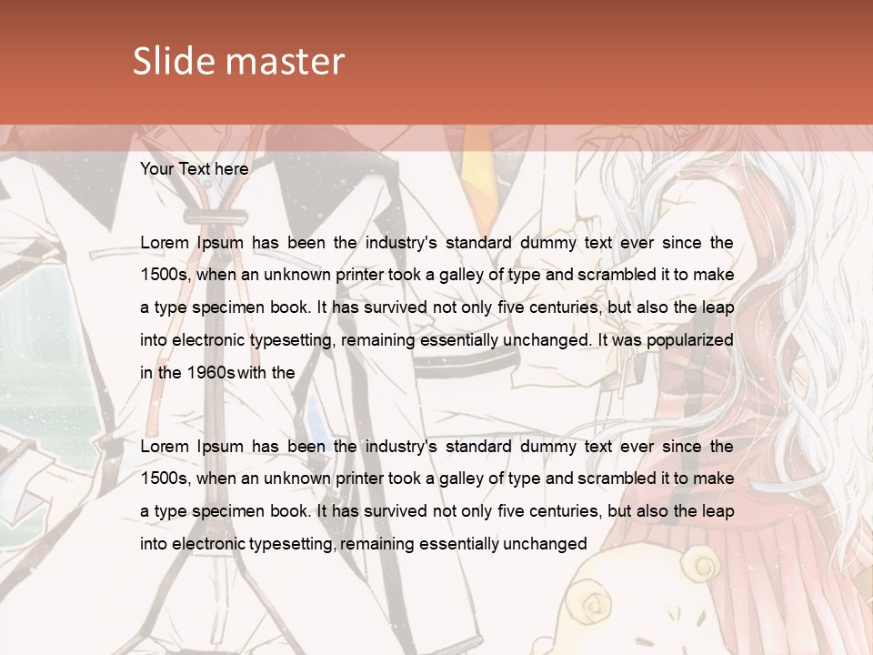 A Couple Of People Standing Next To Each Other PowerPoint Template