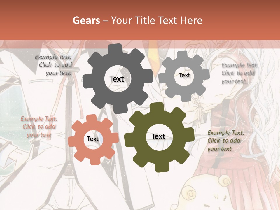 A Couple Of People Standing Next To Each Other PowerPoint Template