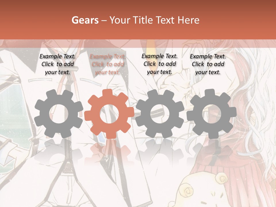 A Couple Of People Standing Next To Each Other PowerPoint Template