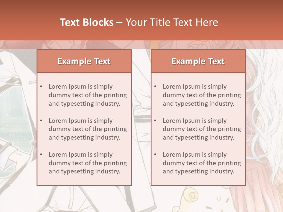 A Couple Of People Standing Next To Each Other PowerPoint Template