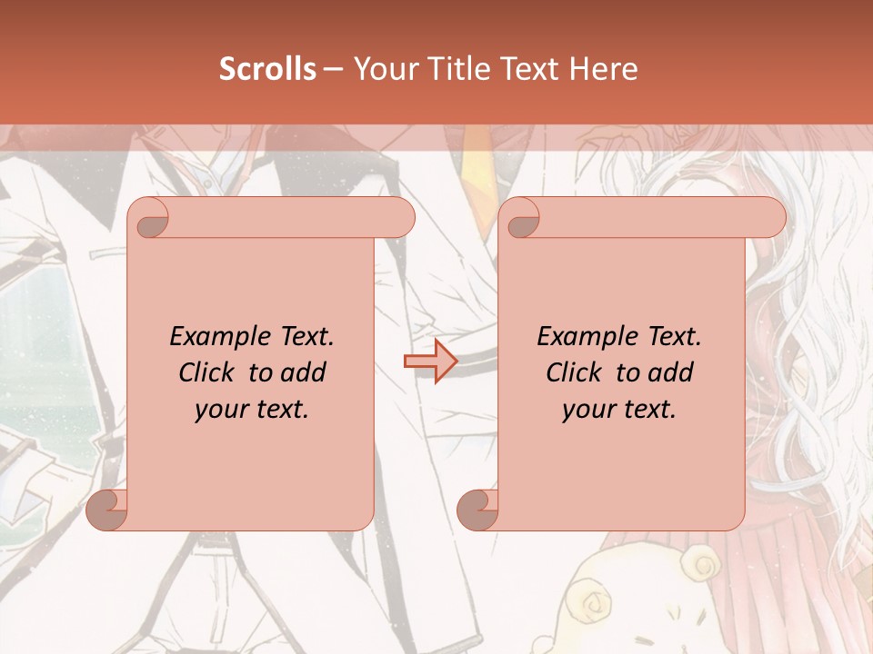 A Couple Of People Standing Next To Each Other PowerPoint Template