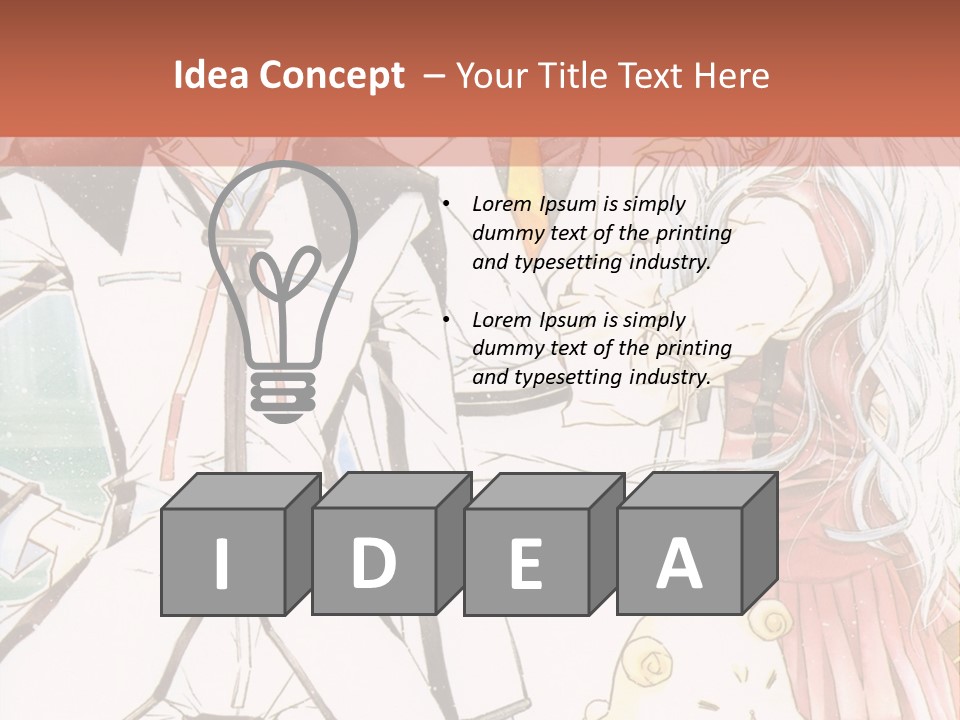 A Couple Of People Standing Next To Each Other PowerPoint Template