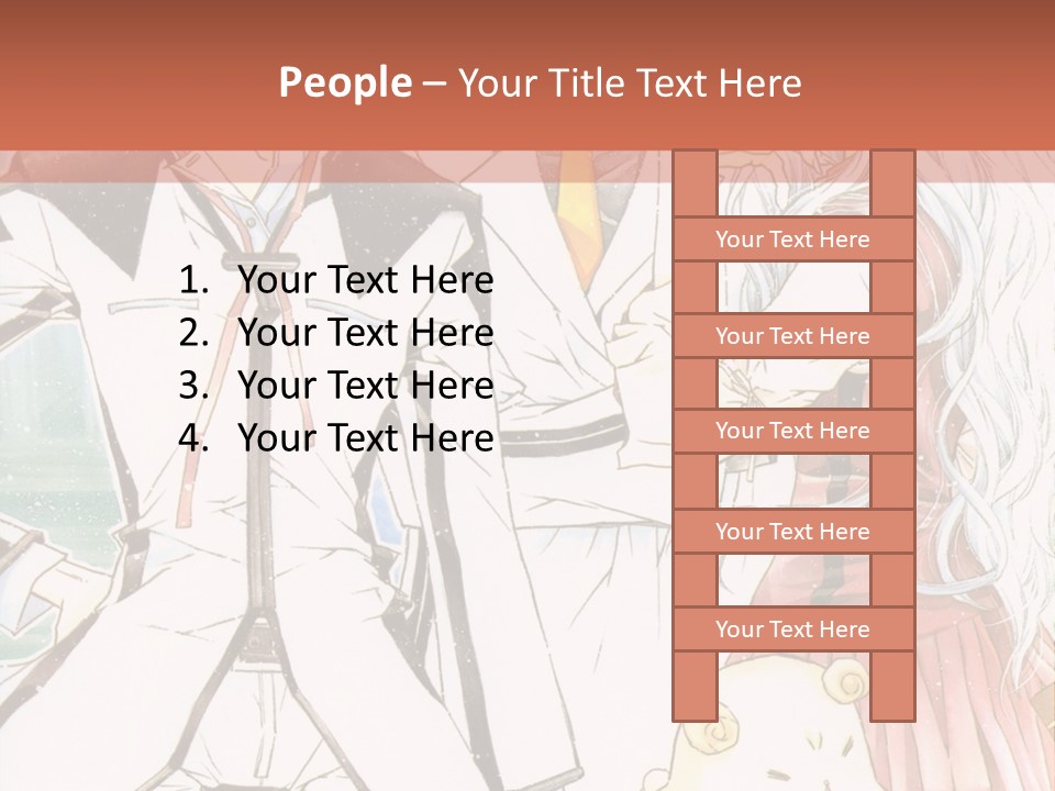 A Couple Of People Standing Next To Each Other PowerPoint Template
