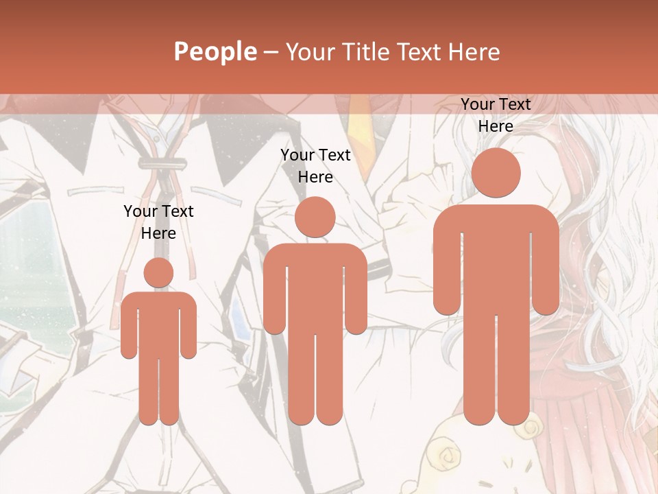 A Couple Of People Standing Next To Each Other PowerPoint Template