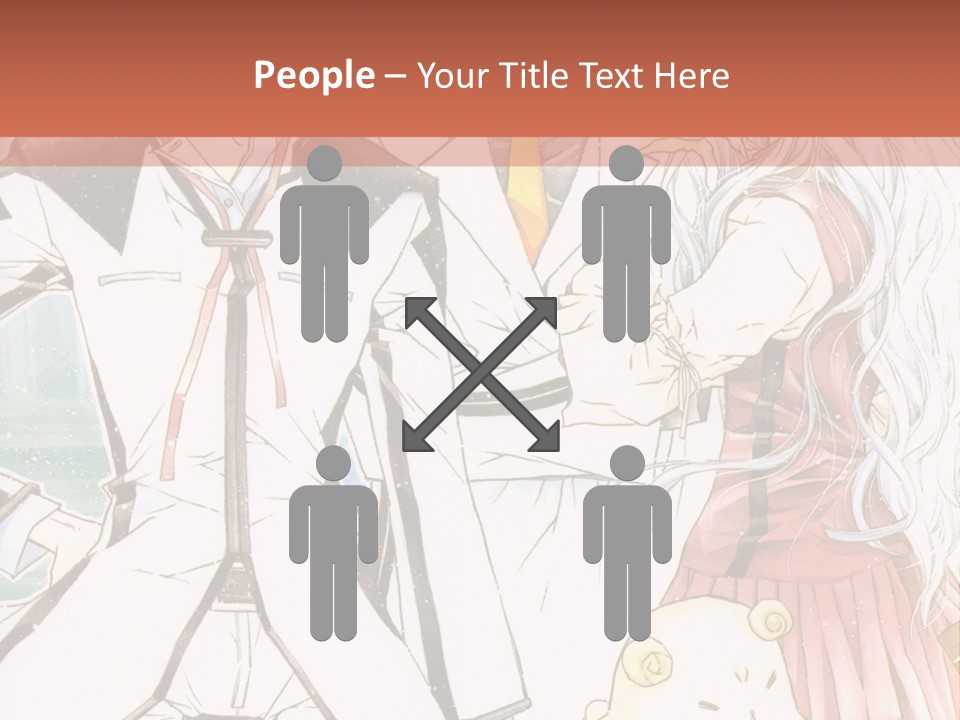 A Couple Of People Standing Next To Each Other PowerPoint Template