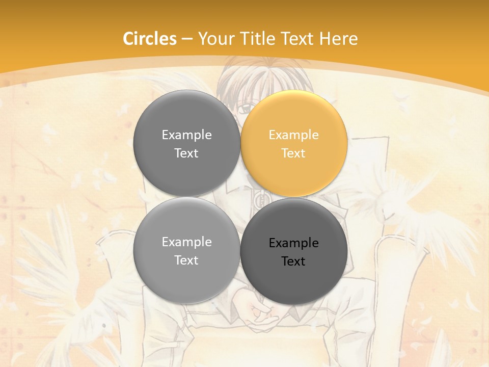 A Person Sitting On A Bench With A Yellow Background PowerPoint Template