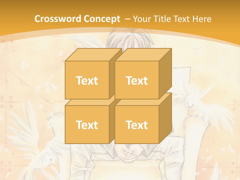 A Person Sitting On A Bench With A Yellow Background PowerPoint Template