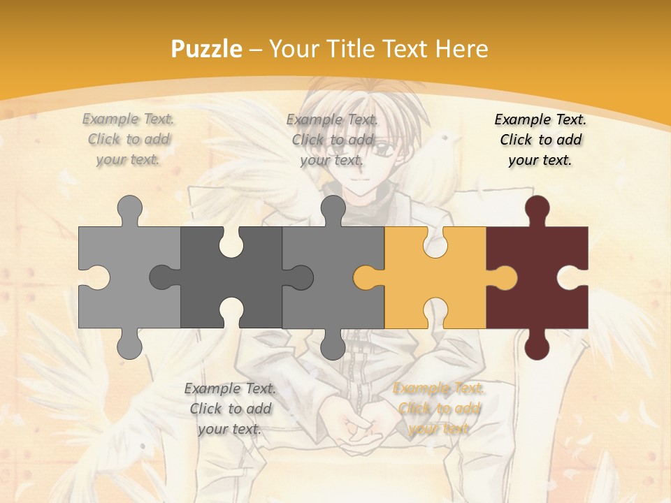 A Person Sitting On A Bench With A Yellow Background PowerPoint Template