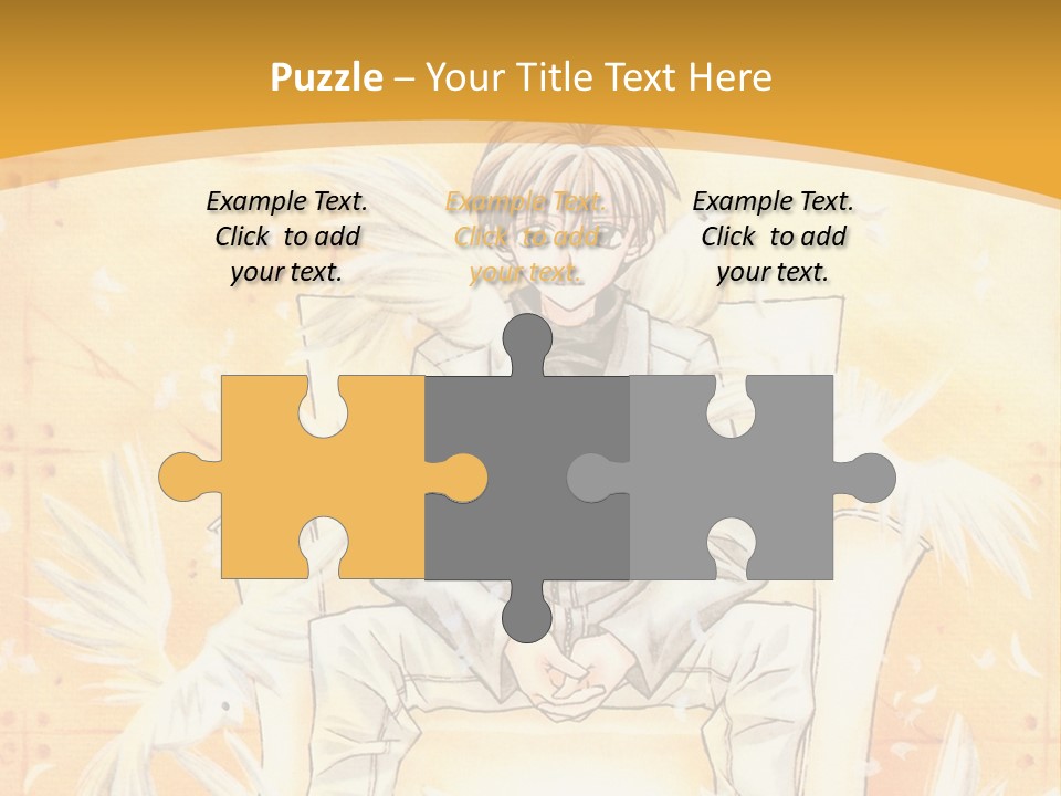 A Person Sitting On A Bench With A Yellow Background PowerPoint Template