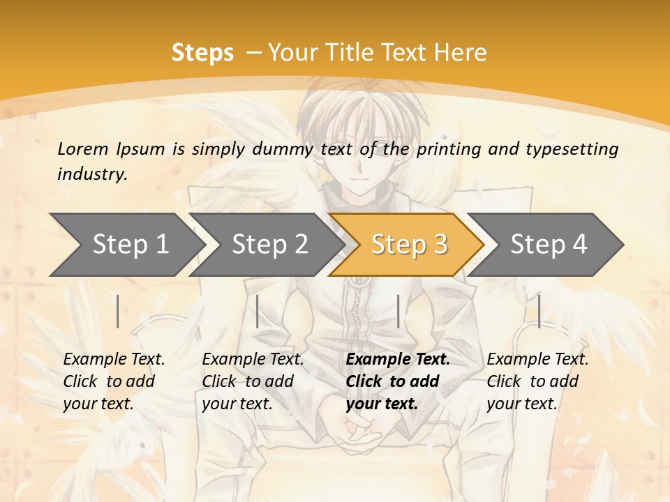 A Person Sitting On A Bench With A Yellow Background PowerPoint Template