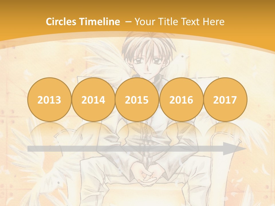 A Person Sitting On A Bench With A Yellow Background PowerPoint Template