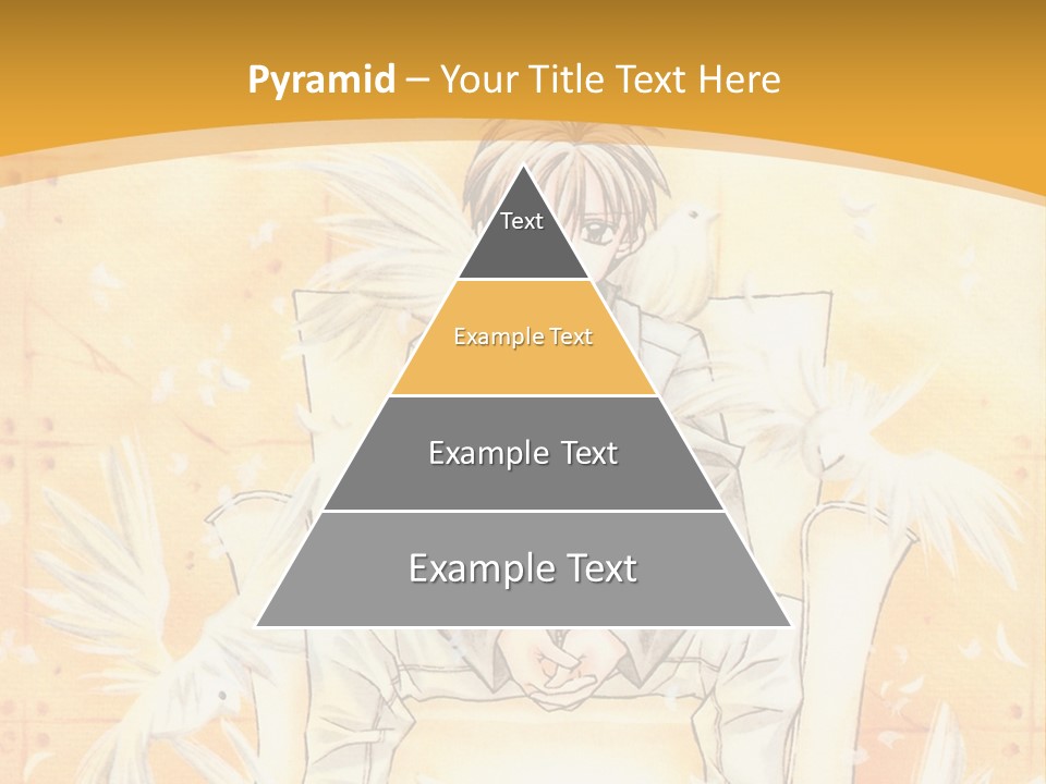 A Person Sitting On A Bench With A Yellow Background PowerPoint Template