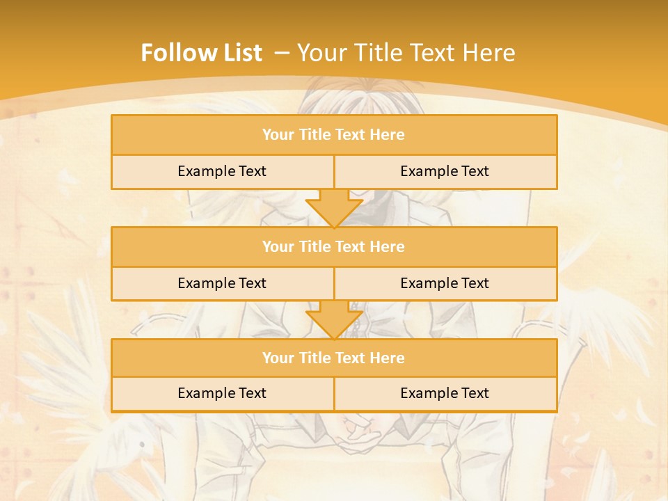 A Person Sitting On A Bench With A Yellow Background PowerPoint Template