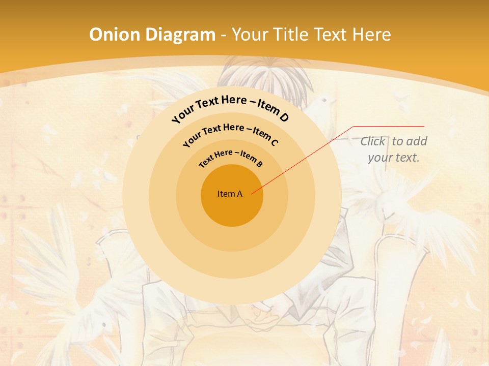 A Person Sitting On A Bench With A Yellow Background PowerPoint Template