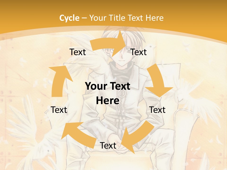 A Person Sitting On A Bench With A Yellow Background PowerPoint Template