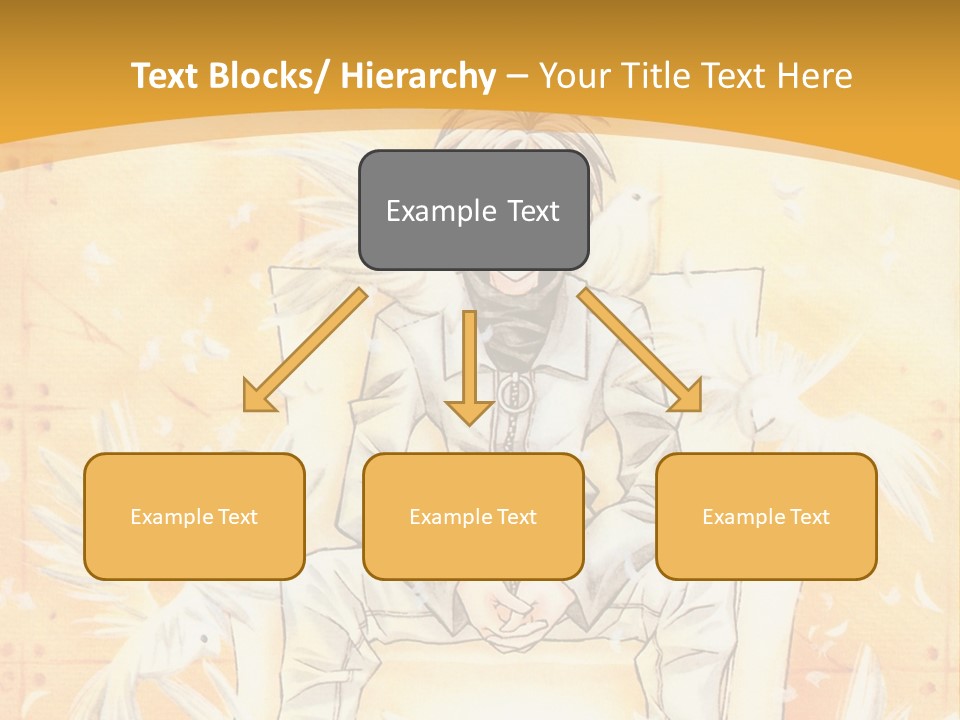 A Person Sitting On A Bench With A Yellow Background PowerPoint Template
