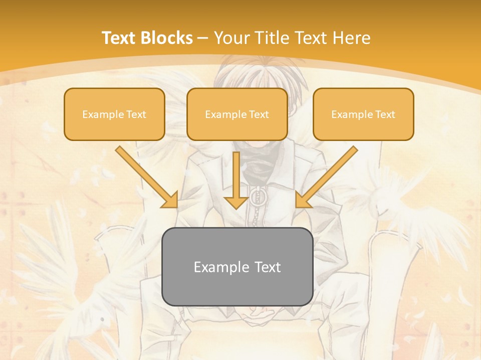 A Person Sitting On A Bench With A Yellow Background PowerPoint Template