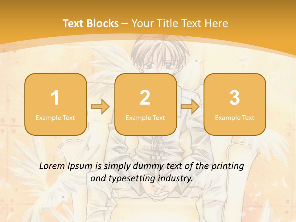 A Person Sitting On A Bench With A Yellow Background PowerPoint Template