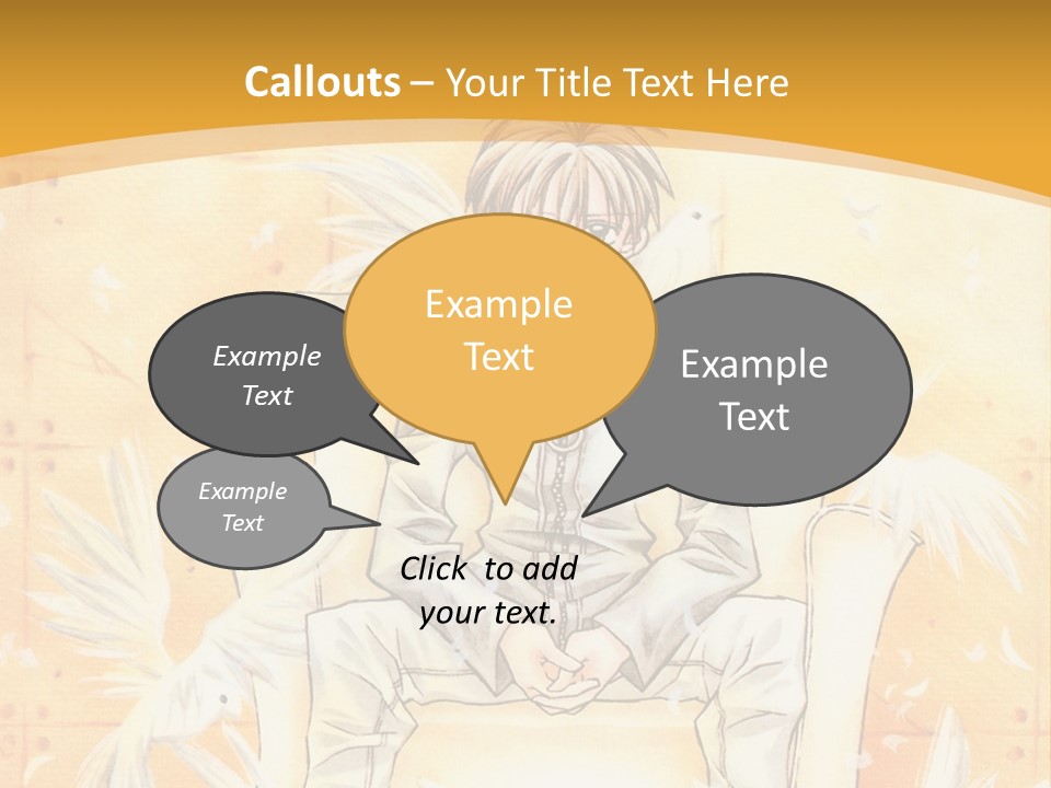 A Person Sitting On A Bench With A Yellow Background PowerPoint Template