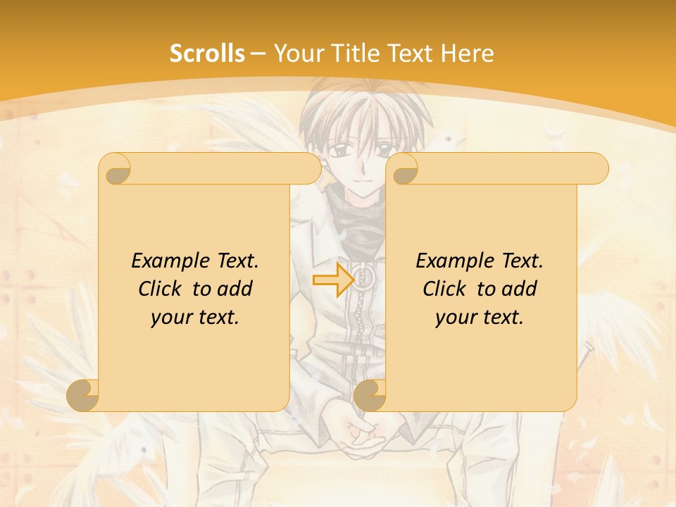 A Person Sitting On A Bench With A Yellow Background PowerPoint Template