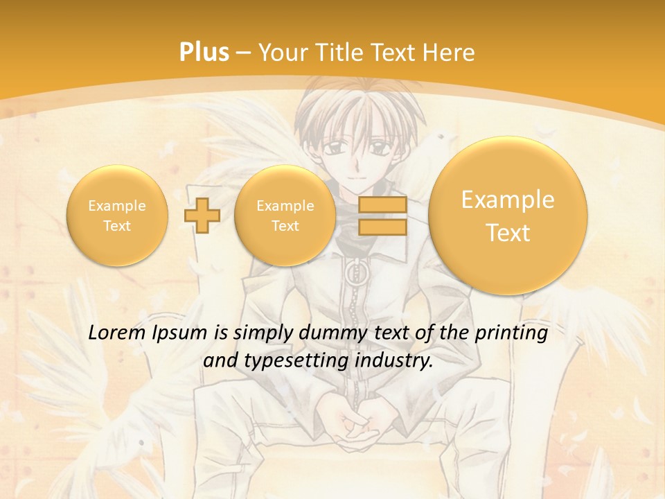 A Person Sitting On A Bench With A Yellow Background PowerPoint Template