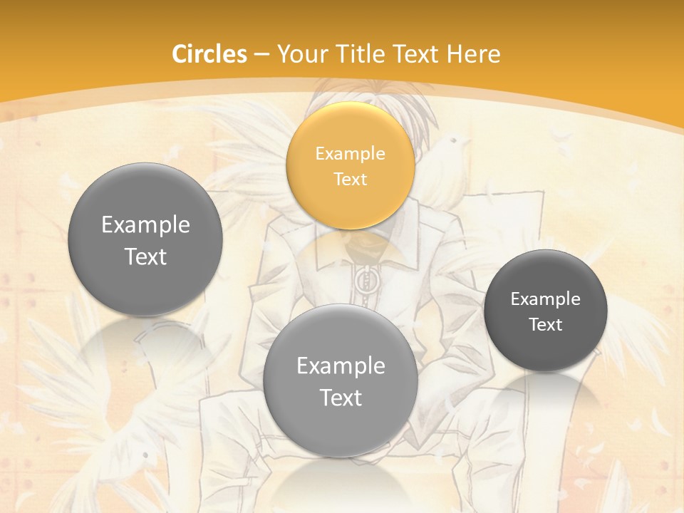 A Person Sitting On A Bench With A Yellow Background PowerPoint Template