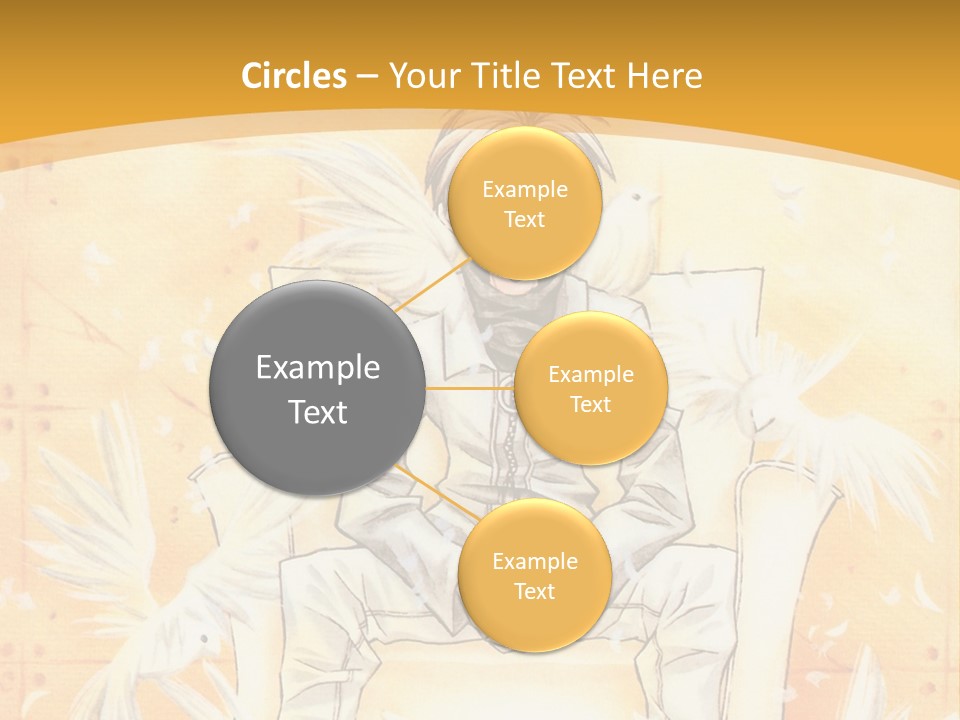 A Person Sitting On A Bench With A Yellow Background PowerPoint Template