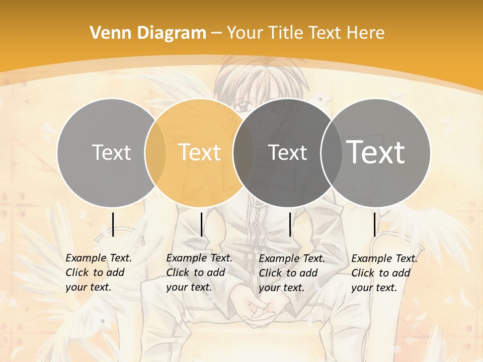 A Person Sitting On A Bench With A Yellow Background PowerPoint Template