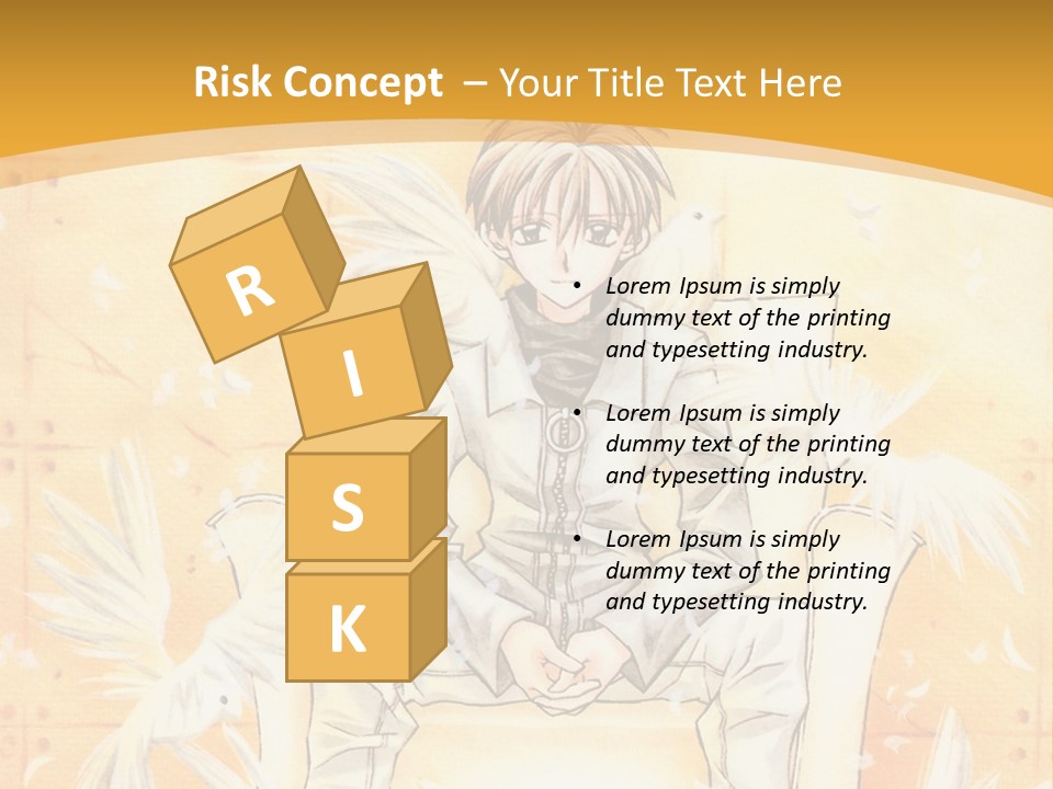 A Person Sitting On A Bench With A Yellow Background PowerPoint Template