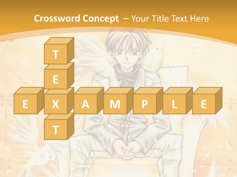 A Person Sitting On A Bench With A Yellow Background PowerPoint Template