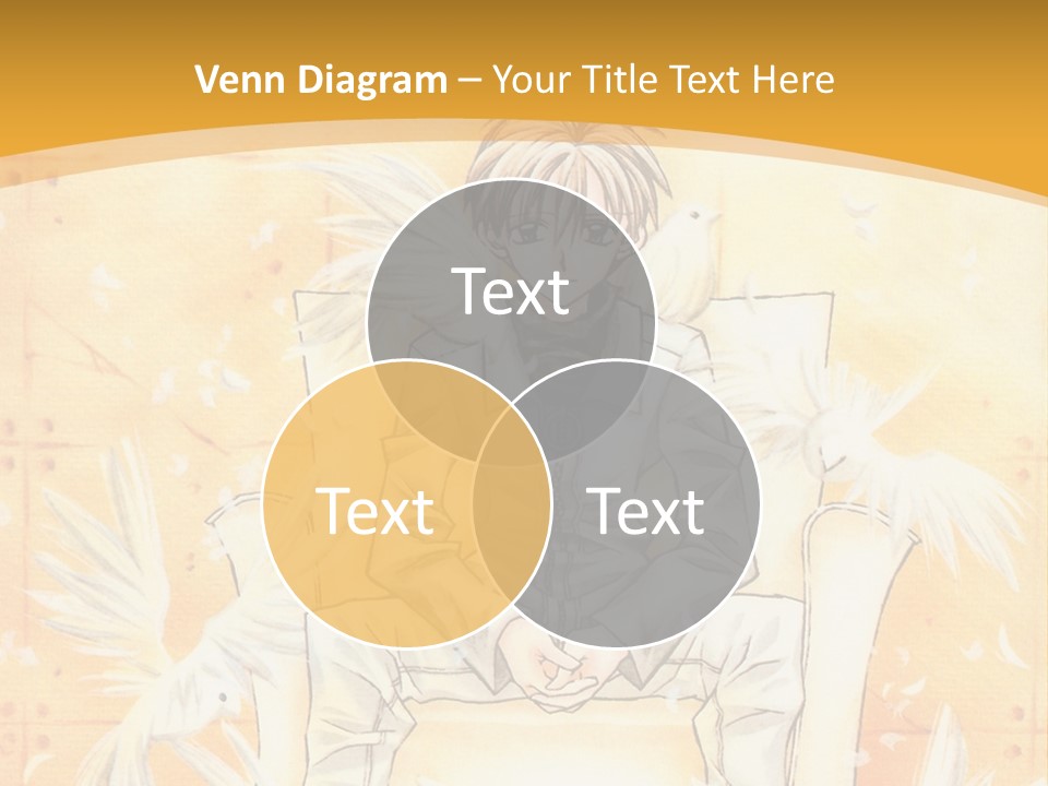 A Person Sitting On A Bench With A Yellow Background PowerPoint Template