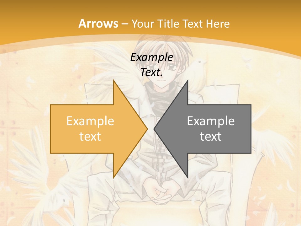 A Person Sitting On A Bench With A Yellow Background PowerPoint Template