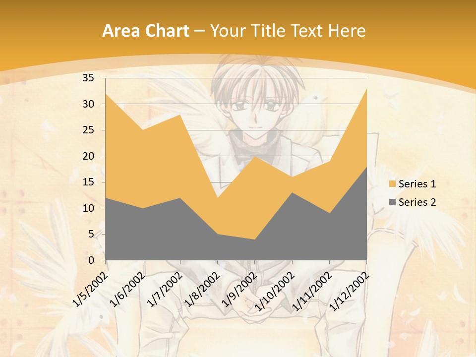 A Person Sitting On A Bench With A Yellow Background PowerPoint Template