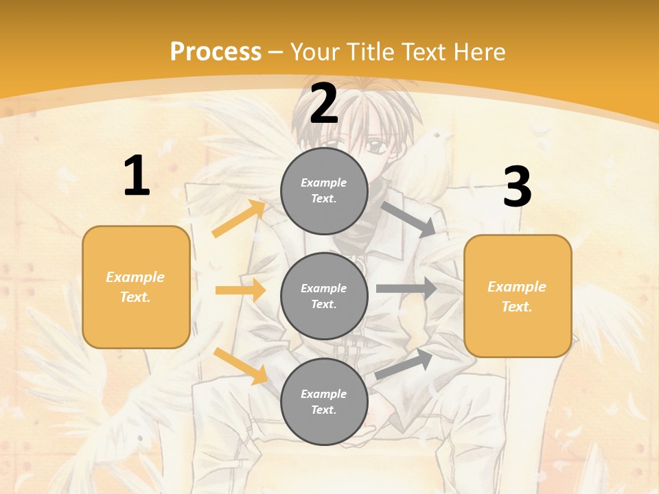 A Person Sitting On A Bench With A Yellow Background PowerPoint Template