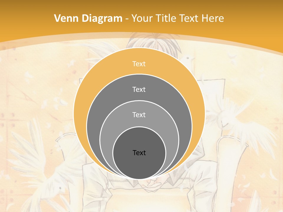A Person Sitting On A Bench With A Yellow Background PowerPoint Template