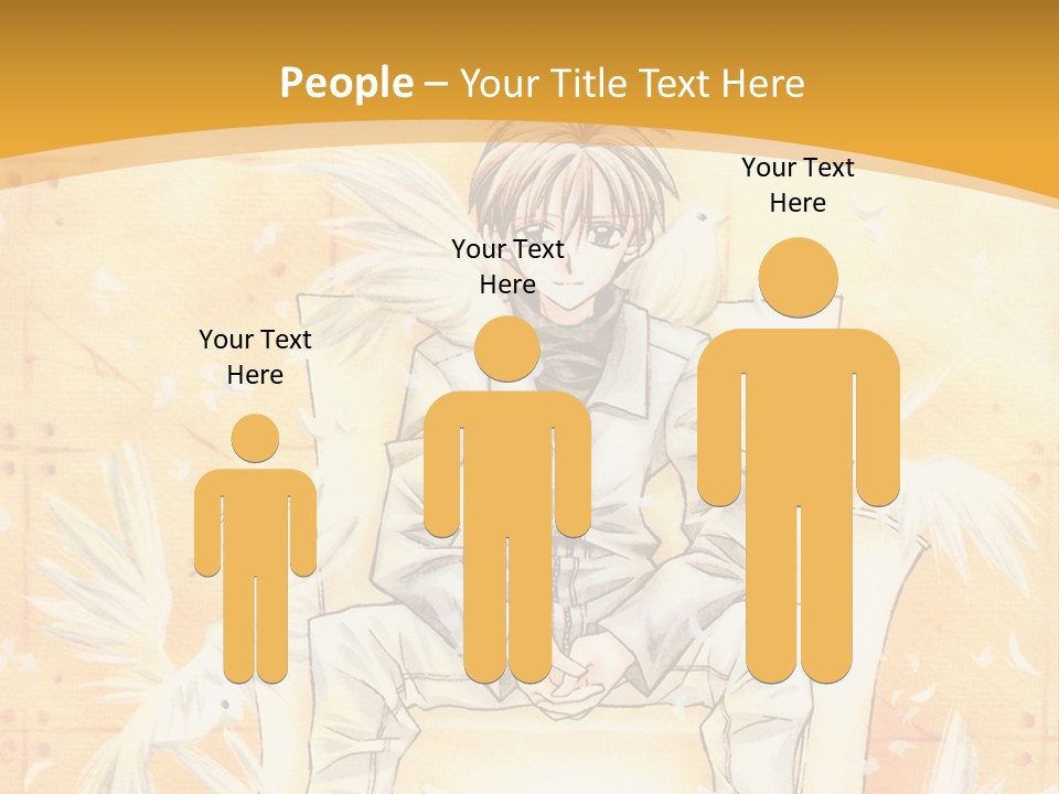 A Person Sitting On A Bench With A Yellow Background PowerPoint Template