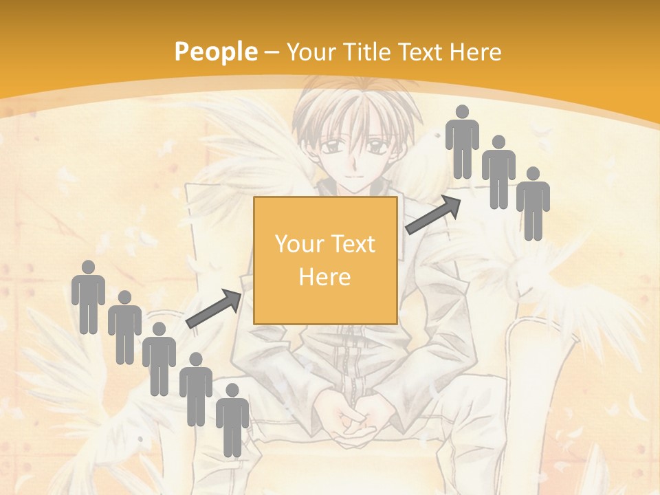 A Person Sitting On A Bench With A Yellow Background PowerPoint Template
