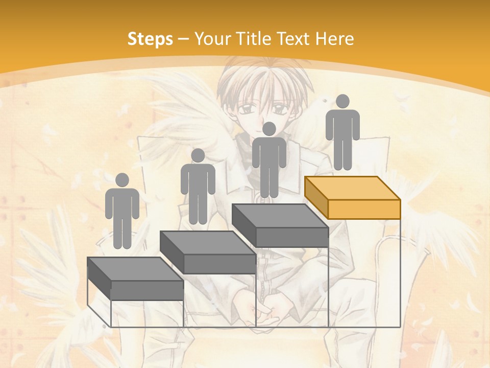 A Person Sitting On A Bench With A Yellow Background PowerPoint Template
