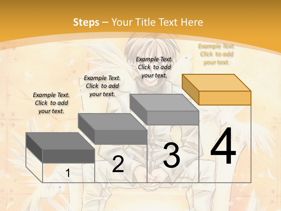 A Person Sitting On A Bench With A Yellow Background PowerPoint Template