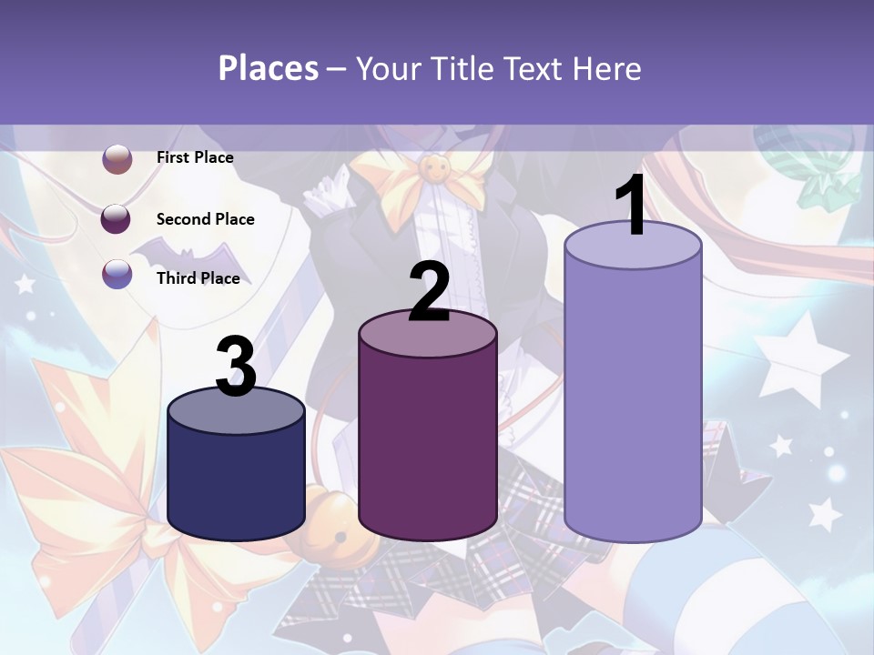 A Girl In A School Uniform Is Flying Through The Air PowerPoint Template