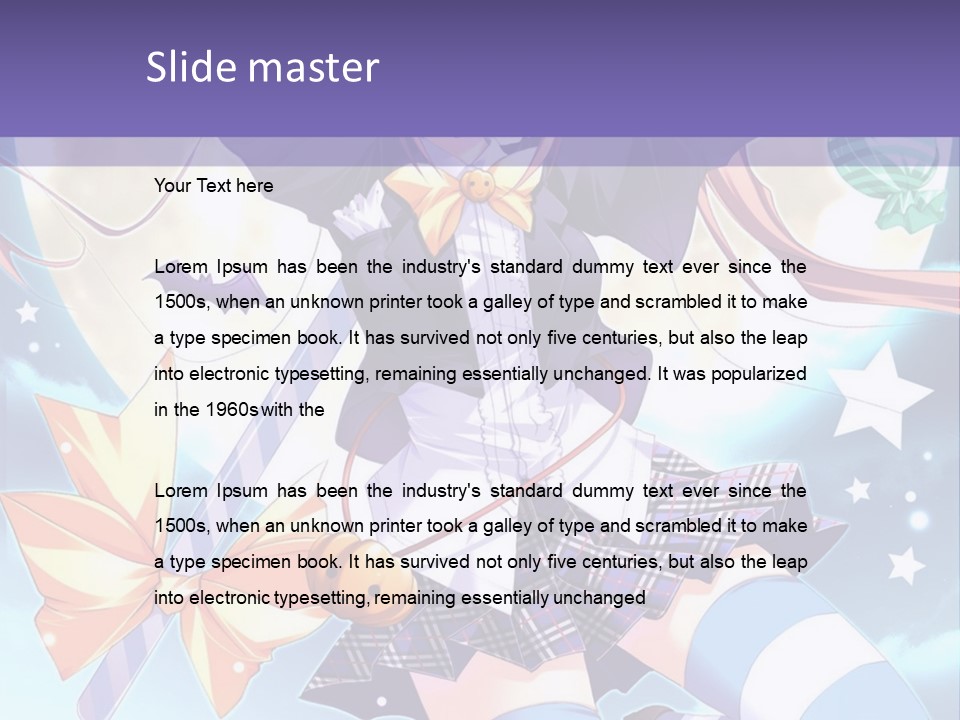 A Girl In A School Uniform Is Flying Through The Air PowerPoint Template