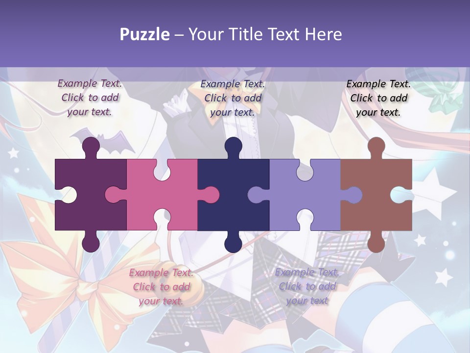 A Girl In A School Uniform Is Flying Through The Air PowerPoint Template