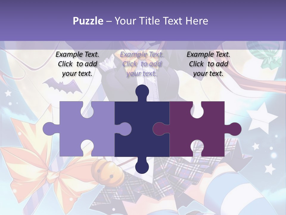 A Girl In A School Uniform Is Flying Through The Air PowerPoint Template