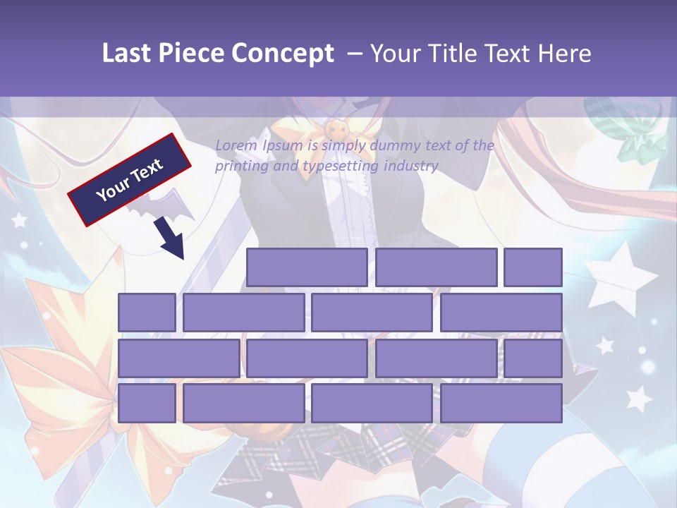 A Girl In A School Uniform Is Flying Through The Air PowerPoint Template