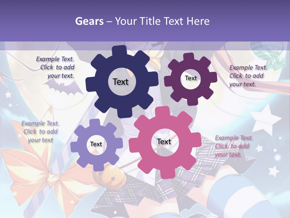 A Girl In A School Uniform Is Flying Through The Air PowerPoint Template