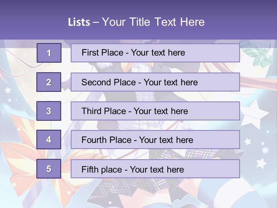 A Girl In A School Uniform Is Flying Through The Air PowerPoint Template