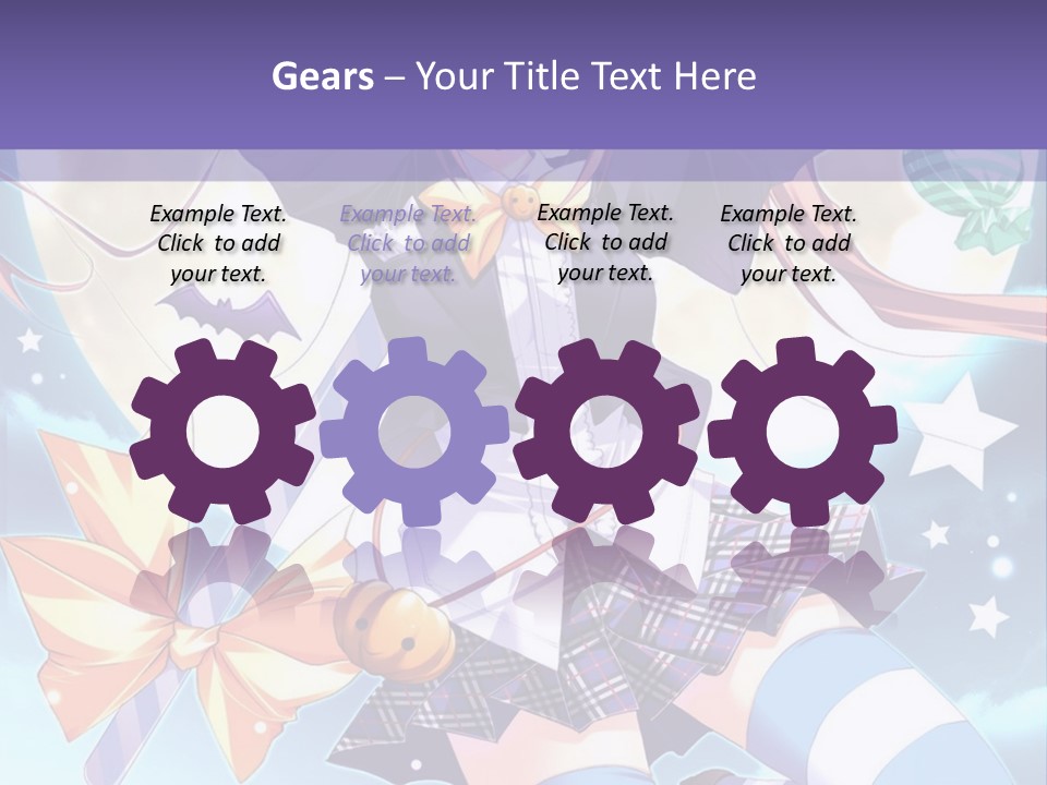 A Girl In A School Uniform Is Flying Through The Air PowerPoint Template